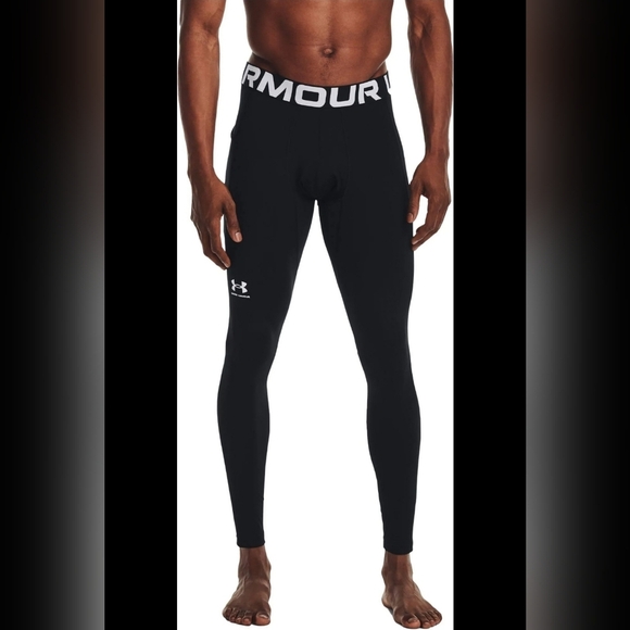 UNDER ARMOUR Men's ColdGear® Armour Leggings Black Baselayer Fast-drying Medium - Picture 3 of 5